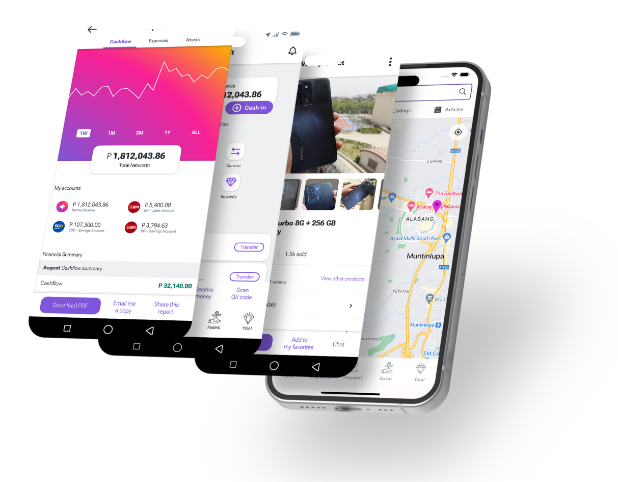 Repay Digital Mobile Wallet Interfaces